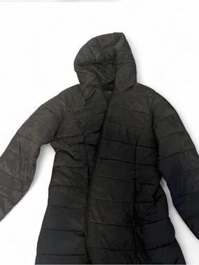 Amazon Essentials Black Quilted Hooded Puffer Coat